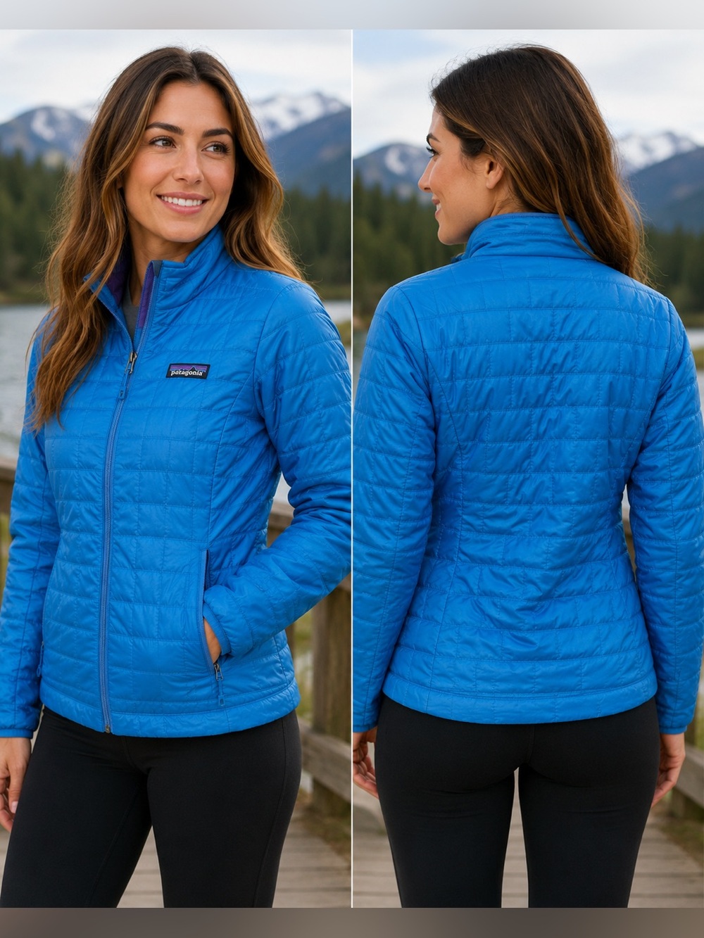 Patagonia Women's Bright Blue Quilted Puffer Jacket